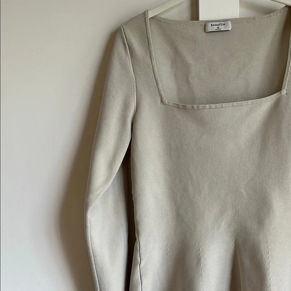 Aritzia Babaton Knit Long-sleeved Skater Dress Size XL - Picture 2 of 3